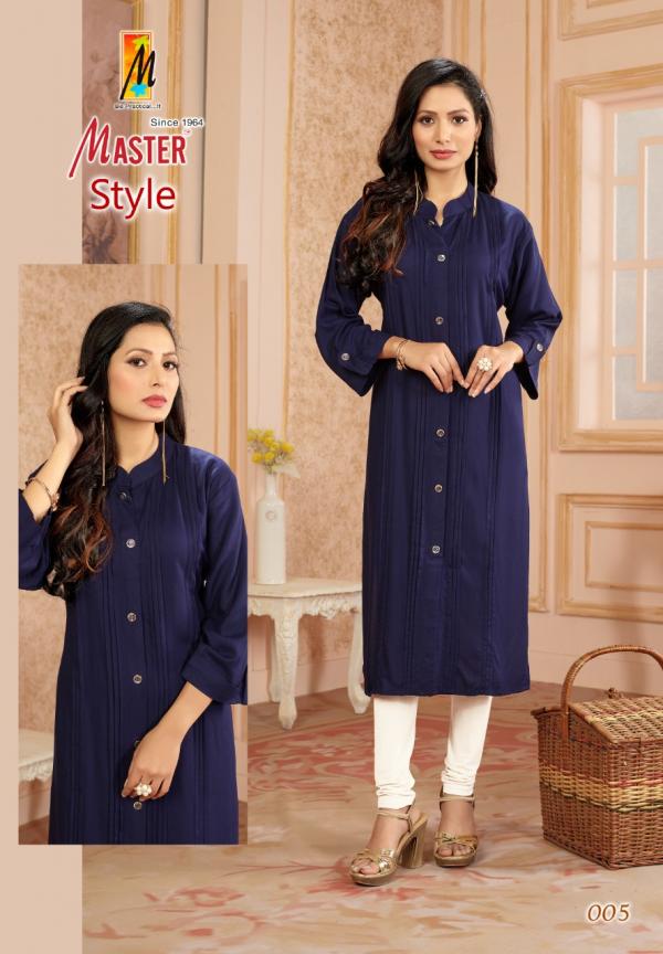 Master Style Rayon Designer Kurti Collection 